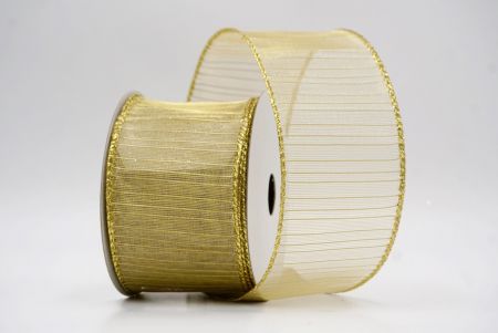 Ruban filé métallique et transparent doré_festif_KF9659G-13
