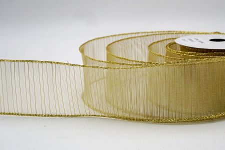 Ruban filé métallique et transparent doré_festif_KF9659G-13
