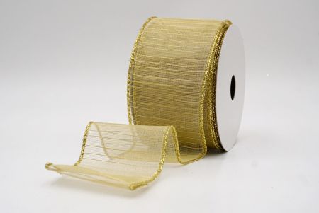 Ruban filé métallique et transparent doré_festif_KF9659G-13