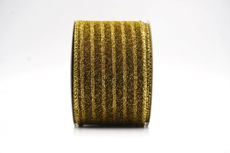 Cinta de Alambre de Vacaciones a Rayas con Brillo Dorado Marrón Claro_KF9661G-13