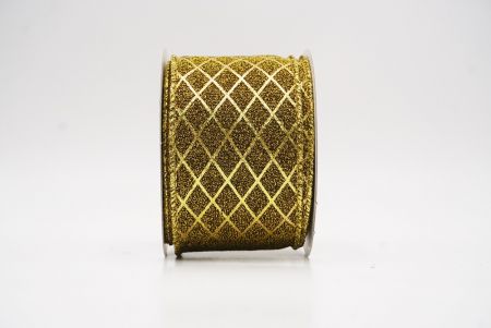 हल्का भूरा सोना सुरुचिपूर्ण हीरा पैटर्न वाला तार वाला रिबन_KF9662G-13