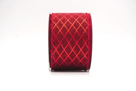 लाल सुरुचिपूर्ण हीरा पैटर्न वाला तार वाला रिबन_KF9662GC-7-169
