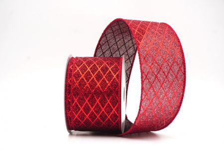 लाल सुरुचिपूर्ण हीरा पैटर्न वाला तार वाला रिबन_KF9662GC-7-169