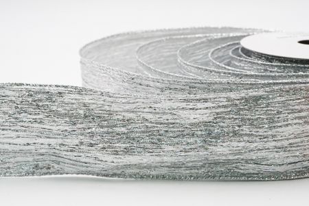 Grau Weiß Modern Metallic Glanz Drahtband_KF9663G-1