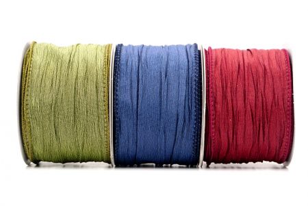 Festive Crinkled Wired Ribbon - Festive Crinkled Wired Ribbon