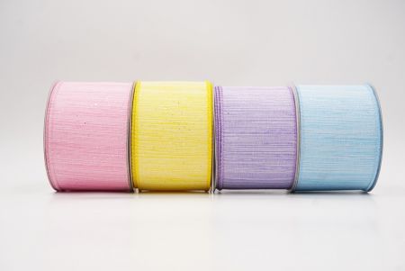 Glitter Candy Colors Wired Ribbon - Glitter Candy Colors Wired Ribbon