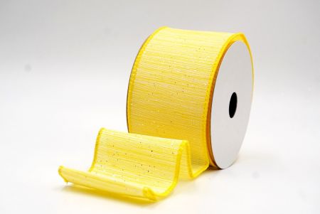 Gelb Glitzer Bonbonfarben Drahtband_KF9666GC-6-6