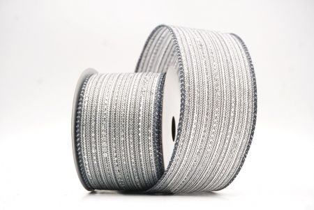 Ruban en fil de fer à pois dorés métalliques gris_KF9671GC-50-123