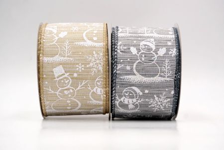 Snowman and Snowflake Shimmer Wired Ribbon_KF9677.KF9678.KF9679.KF9680.KF9681