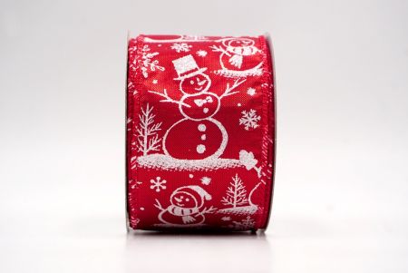 Red_Snowman and Snowflake Shimmer Wired Ribbon_KF9677GC-7-7