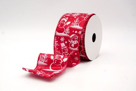 Red_Snowman and Snowflake Shimmer Wired Ribbon_KF9677GC-7-7