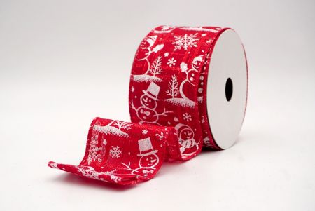 Red_Snowman and Snowflake Shimmer Wired Ribbon_KF9679GC-7-7