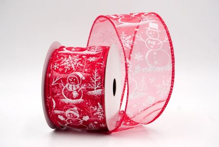 Red_Snowman and Snowflake Shimmer Wired Ribbon_KF9680GC-7-7