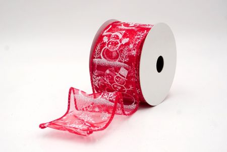 Red_Snowman and Snowflake Shimmer Wired Ribbon_KF9680GC-7-7