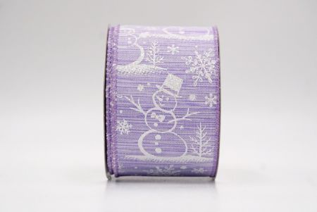 Purple_Snowman and Snowflake Shimmer Wired Ribbon_KF9681GC-11-11