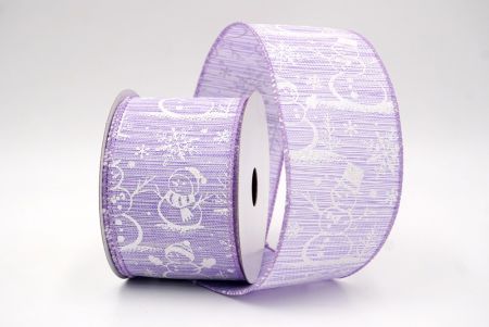 Purple_Snowman and Snowflake Shimmer Wired Ribbon_KF9681GC-11-11