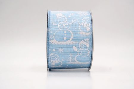 Powder Blue_Snowman and Snowflake Shimmer Wired Ribbon_KF9681GC-12-216