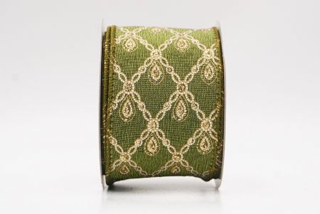 Ruban métallique à fil Luxe Diamond Droplet MatchaGreen_KF9690G-3-185