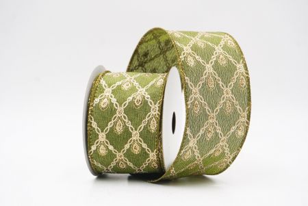 Ruban métallique à fil Luxe Diamond Droplet MatchaGreen_KF9690G-3-185