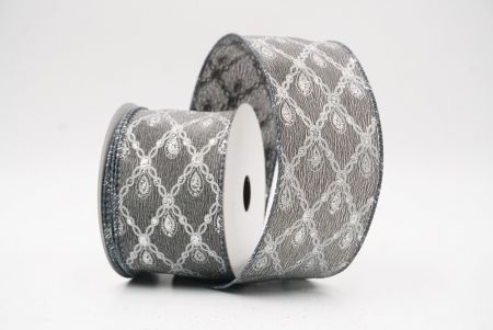 Gris - Argent Luxe Diamant Goutte Métallique Ruban Fil_KF9690GC-50-123