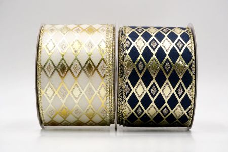 Ruban à paillettes en fil de fer à motif diamant_KF9691