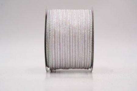 Λευκή Διαφανής_Γκλίτερ Λεπτή Ράγα Σατέν Κορδέλα_KF9692GN-1N