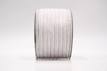 Λευκή Διαφανής_Γκλίτερ Λεπτή Ράγα Σατέν Κορδέλα_KF9692GN-1