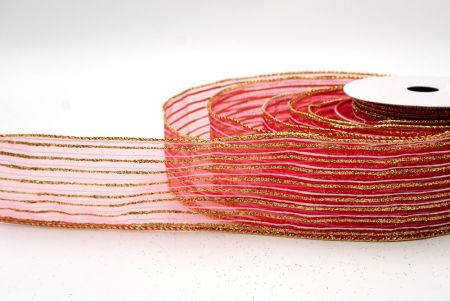 Κόκκινη Διαφανής_Γκλίτερ Λεπτή Ράγα Σατέν Κορδέλα_KF9693G-7