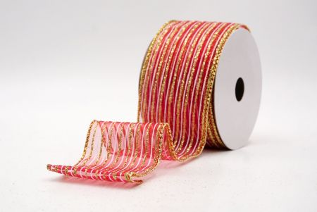 Κόκκινη Διαφανής_Γκλίτερ Λεπτή Ράγα Σατέν Κορδέλα_KF9693G-7