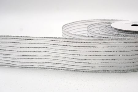 Λευκή_Γκλίτερ Λεπτή Ράγα Σατέν Κορδέλα_KF9695G-1