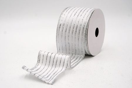 Λευκή_Γκλίτερ Λεπτή Ράγα Σατέν Κορδέλα_KF9695G-1