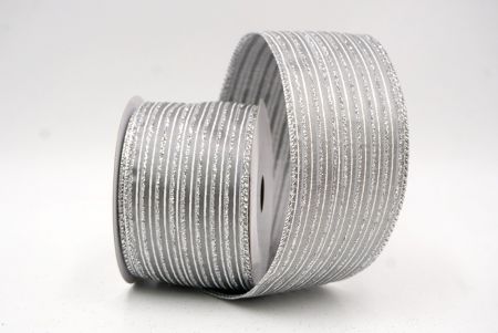 Γκρίζα_Γκλίτερ Λεπτή Ράγα Σατέν Κορδέλα_KF9695G-50