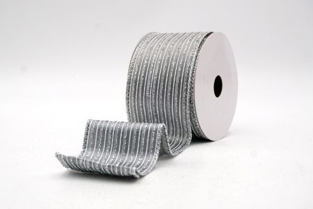 Γκρίζα_Γκλίτερ Λεπτή Ράγα Σατέν Κορδέλα_KF9695G-50