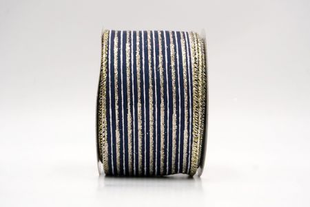 Ναυτικό Μπλε_Γκλίτερ Λεπτή Ράγα Σατέν Κορδέλα_KF9695GV-4