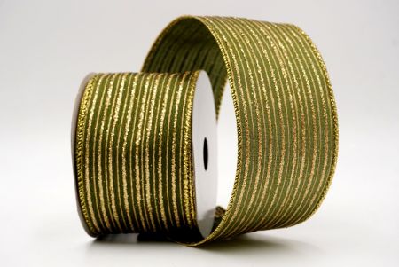 Ανοιχτό Πράσινο_Γκλίτερ Λεπτή Ράβδος Σατέν Κορδέλα_KF9697G-15