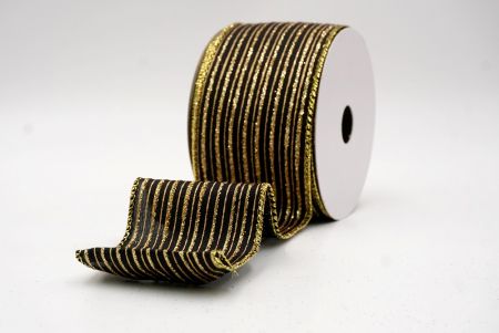 Μαύρη_Γκλίτερ Λεπτή Ράβδος Σατέν Κορδέλα_KF9697G-53