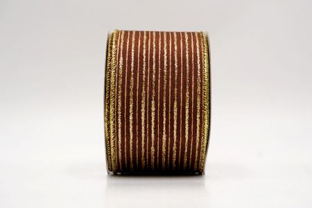 Καφέ_Γκλίτερ Λεπτή Ράβδος Σατέν Κορδέλα_KF9697G-58