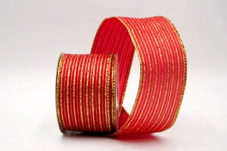Κόκκινη_Γκλίτερ Λεπτή Ράβδος Σατέν Κορδέλα_KF9697G-7G