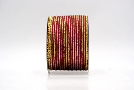 Βουργουνδία_Γκλίτερ Λεπτή Ράβδος Σατέν Κορδέλα_KF9697G-8