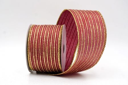 Βουργουνδία_Γκλίτερ Λεπτή Ράβδος Σατέν Κορδέλα_KF9697G-8