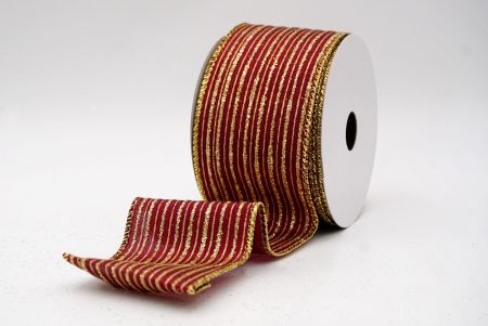 Βουργουνδία_Γκλίτερ Λεπτή Ράβδος Σατέν Κορδέλα_KF9697G-8