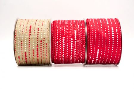 Stripe Dot Pattern Wired Ribbon - Stripe Dot Pattern Wired Ribbon