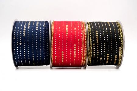 Stripe Dot Pattern Wired Ribbon_KF9698.KF9699.KF9700.KF9701