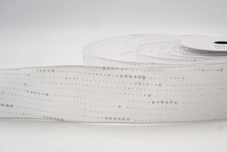 White/Silver_Stripe Dot Pattern Wired Ribbon_KF9701GC-1-1