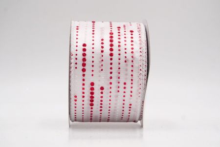White/Red_Stripe Dot Pattern Wired Ribbon_KF9701GC-1R-1