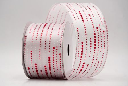 White/Red_Stripe Dot Pattern Wired Ribbon_KF9701GC-1R-1