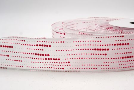 White/Red_Stripe Dot Pattern Wired Ribbon_KF9701GC-1R-1