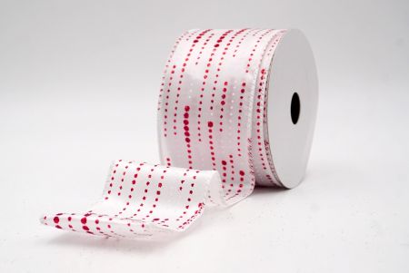 White/Red_Stripe Dot Pattern Wired Ribbon_KF9701GC-1R-1