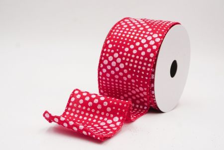 Czerwona elegancka wstążka z ornamentami na Boże Narodzenie_KF9702GC-7-7