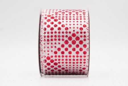 Biała elegancka wstążka z ornamentami na Boże Narodzenie_KF9705GC-1-1